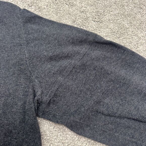 Boss Hugo Boss Full Zip Cardigan Sweater Mens Small Charcoal Gray Mock Cotton - Picture 4 of 15